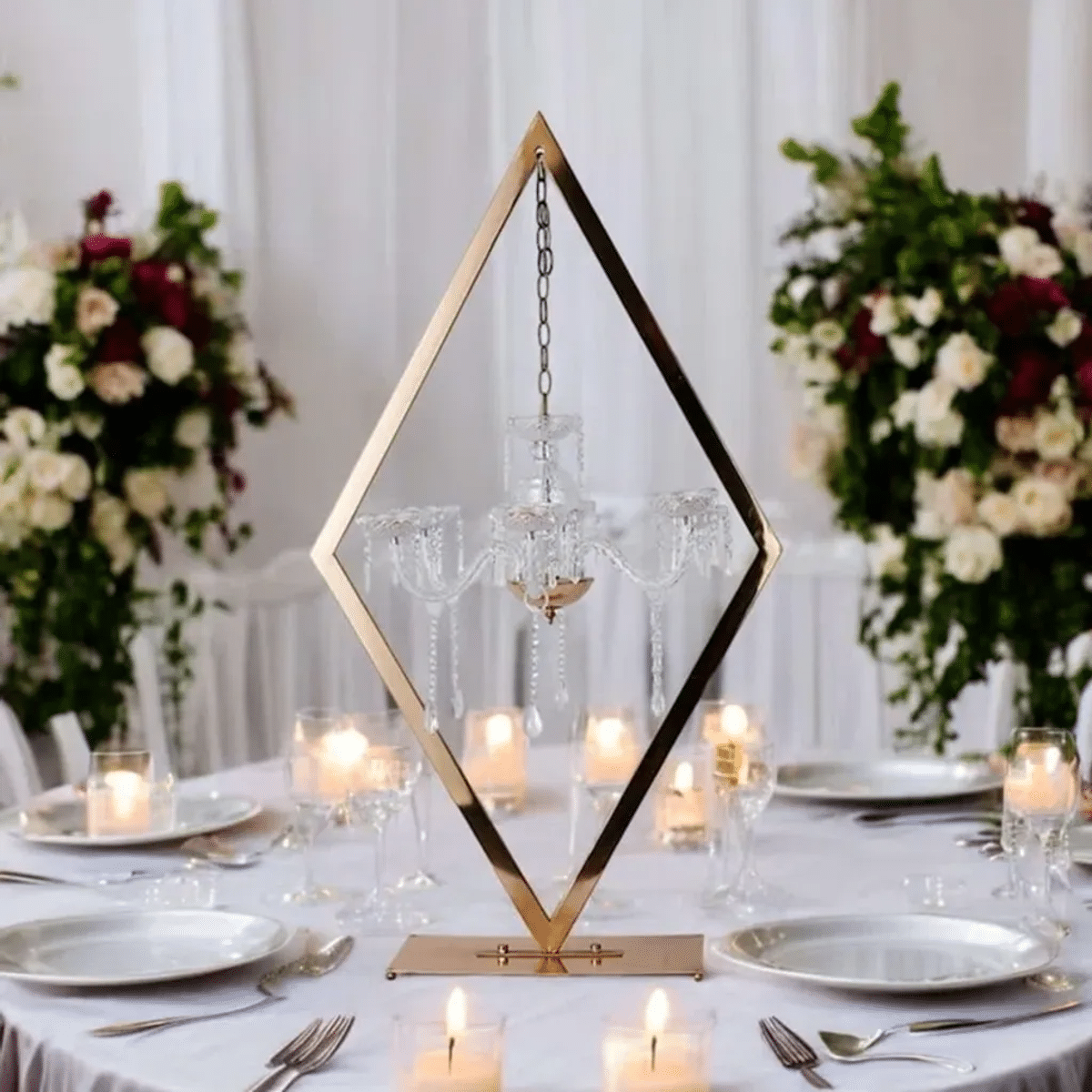 Elegant tablescape centerpiece by Amore Events II, Seminole County FL