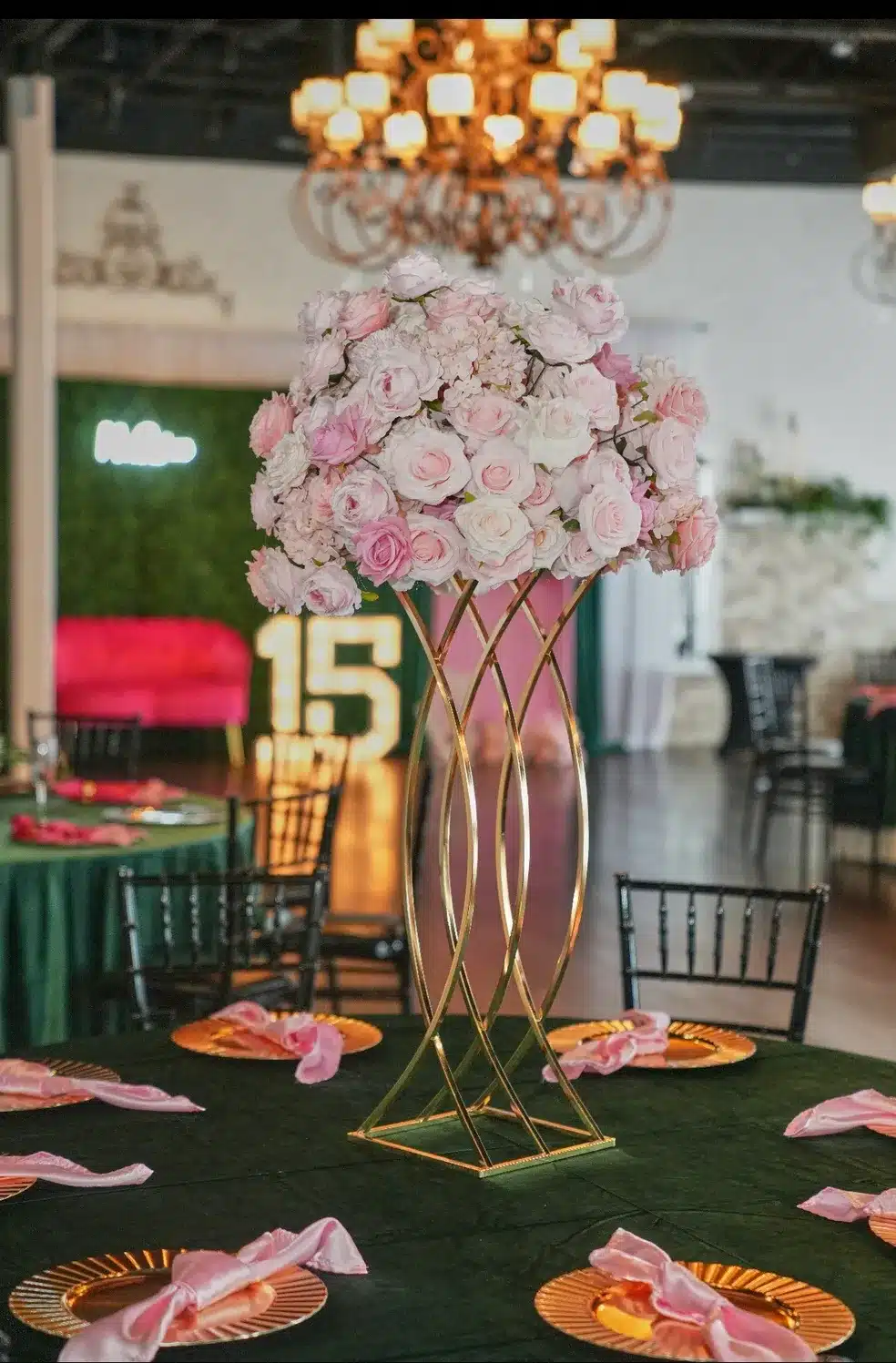 Event space styled by Amore Events II in Casselberry, Florida